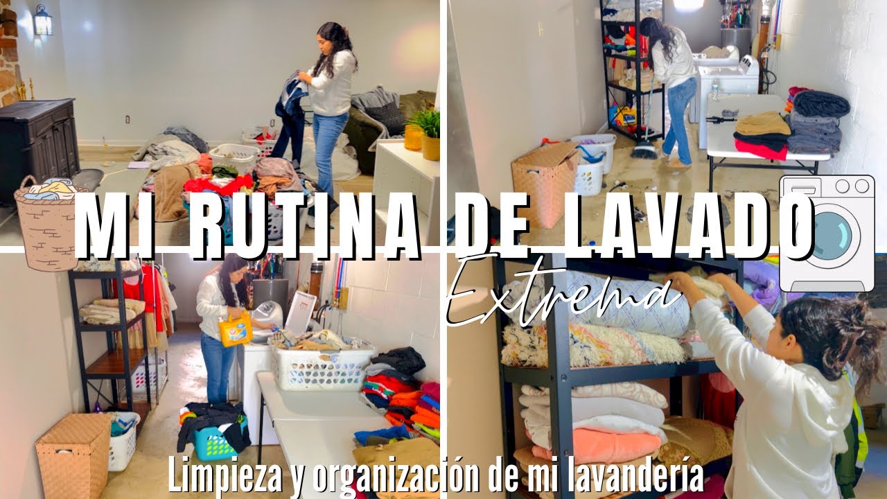 ✅ RUTINA DE LAVADO EXTREMA 🧺👚( EN LAVADORA )| LIMPIEZA Y ORGANIZACIÓN DE MI LAVANDERÍA 🧹