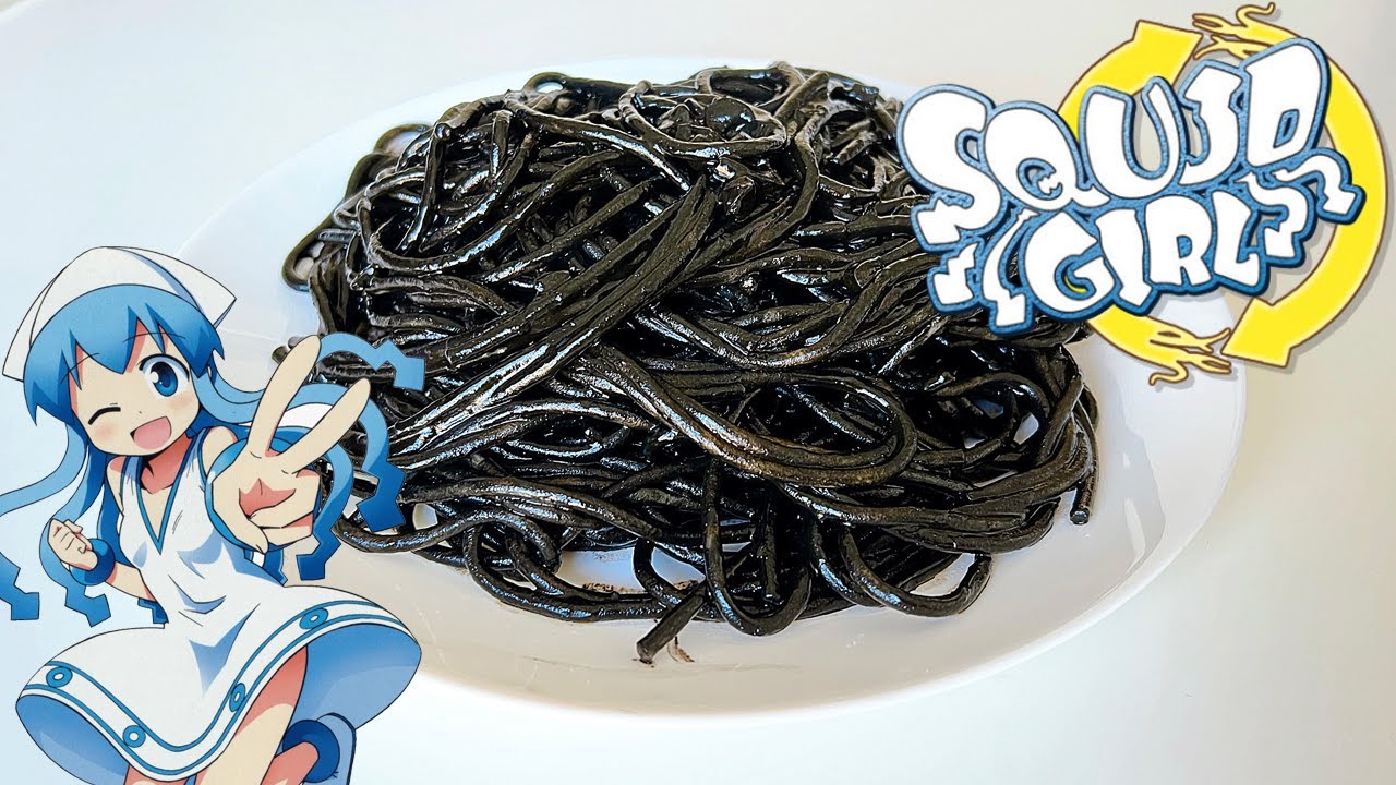 Squid girl: Spaghetti with Squid Ink