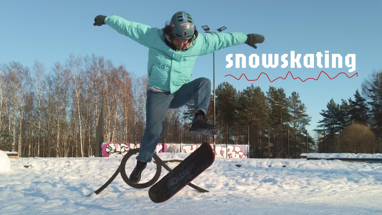 The board is in the air! | Snowskating