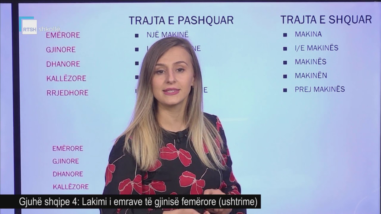 Gjuhë shqipe 4 - Lakimi i emrave të gjinisë femërore (ushtrime)