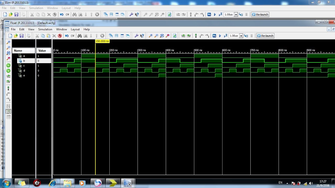 Create a simple VHDL test bench using Xilinx ISE.