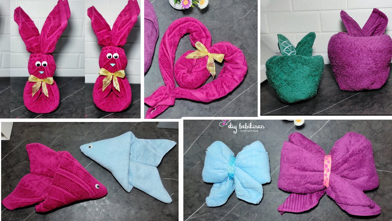 5 Easy Towel Art - DIY Folding Towel Art