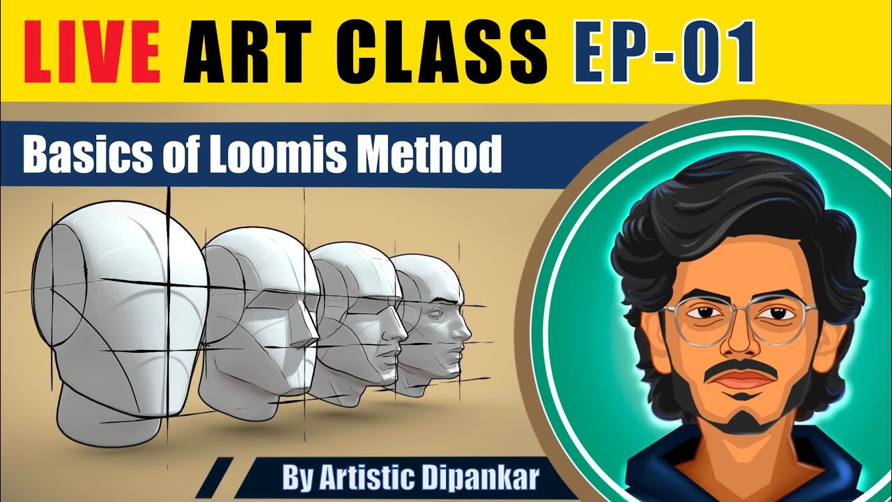 LIVE Art class//EP -01//Basics Of Loomis Method