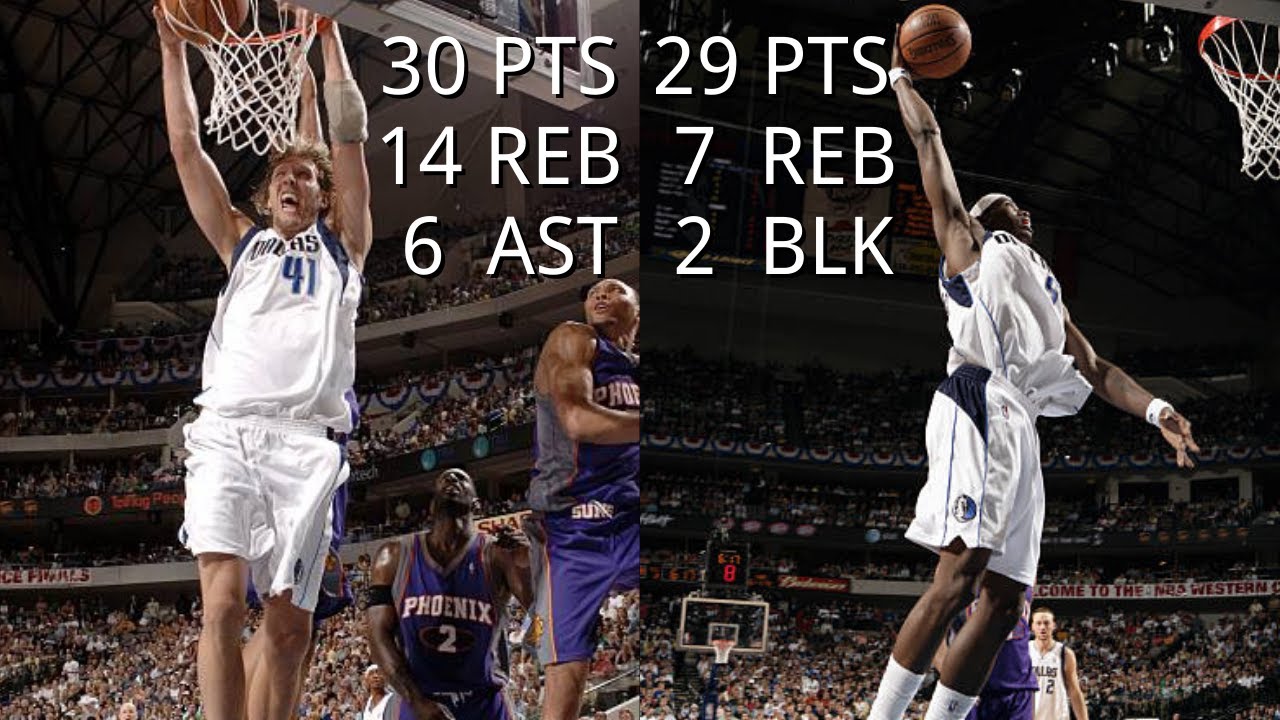 Dirk Nowitzki & Josh Howard Full Highlights vs Suns (2006 WCF GM2) - 59 PTS & 21 REB COMBINED!