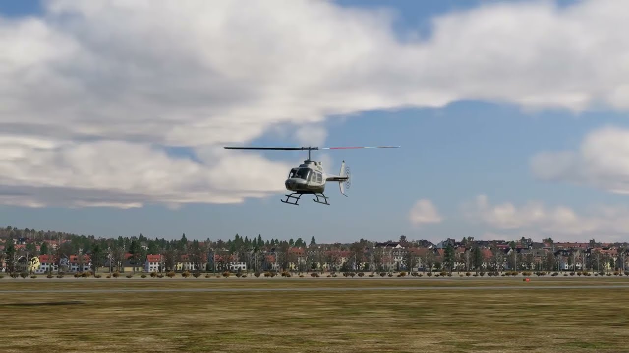 New Dreamfoil Bell 206 Jet Ranger 3 beta (Arrival and departure Sound at Le Touquet France)