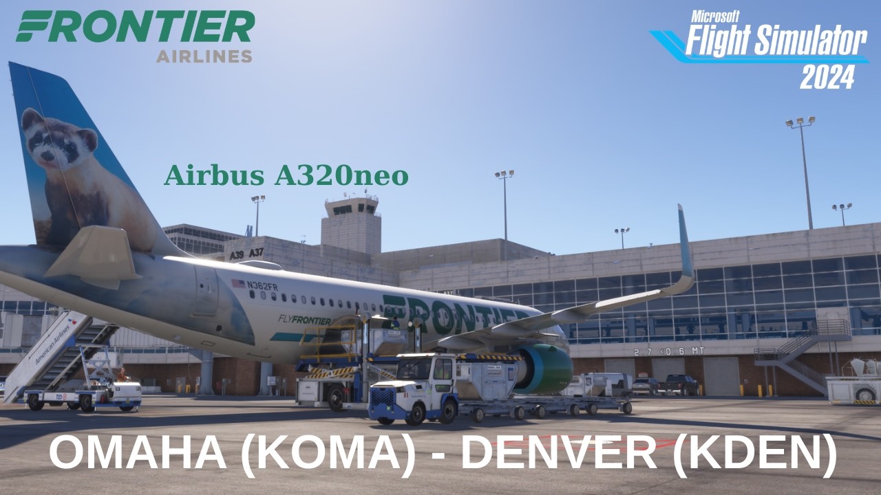 Frontier Airlines Real Ops | OMAHA (KOMA) - DENVER (KDEN) | Airbus A320neo