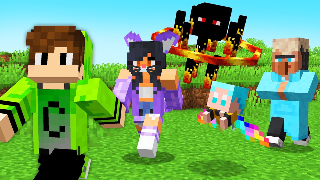 Minecraft, mais les mobs sont des YouTubeurs!