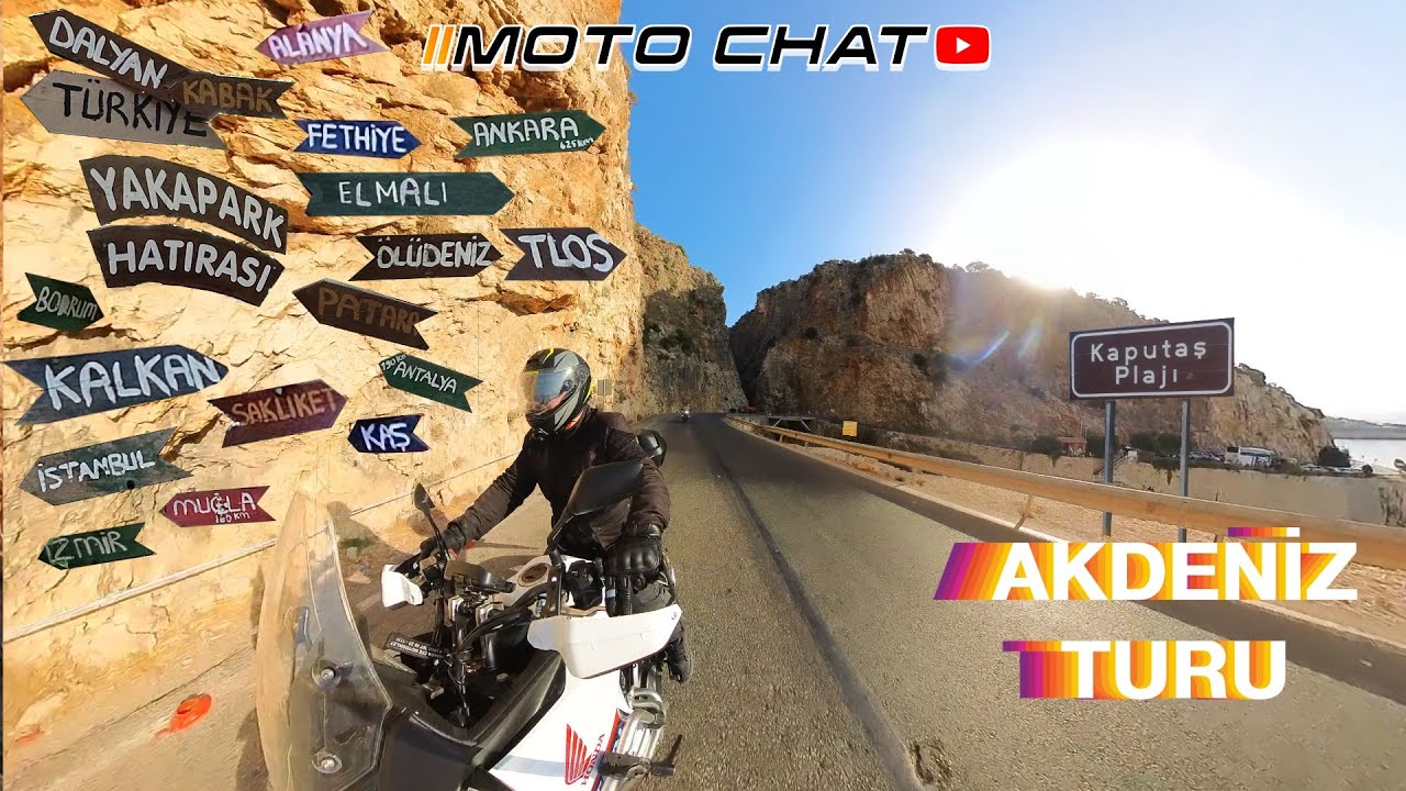 Kaş - Kaputaş - Kalkan - Fethiye Yakapark -  Akdeniz Turu 3. Bölüm - Moto Chat - 4K
