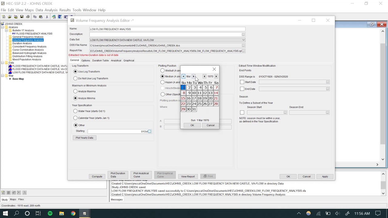 HEC-SSP Low Flow Frequency Analysis Tutorial