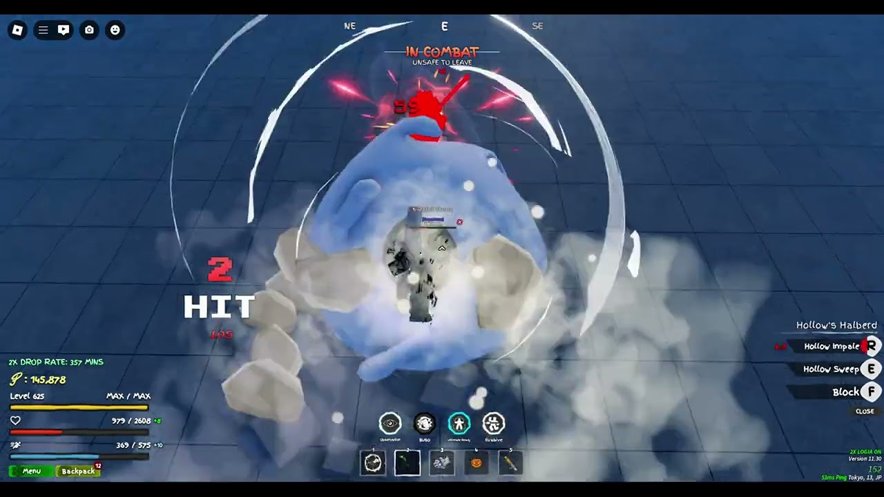 [GPO] Mochi Hollow Halberd Cyborg Combo