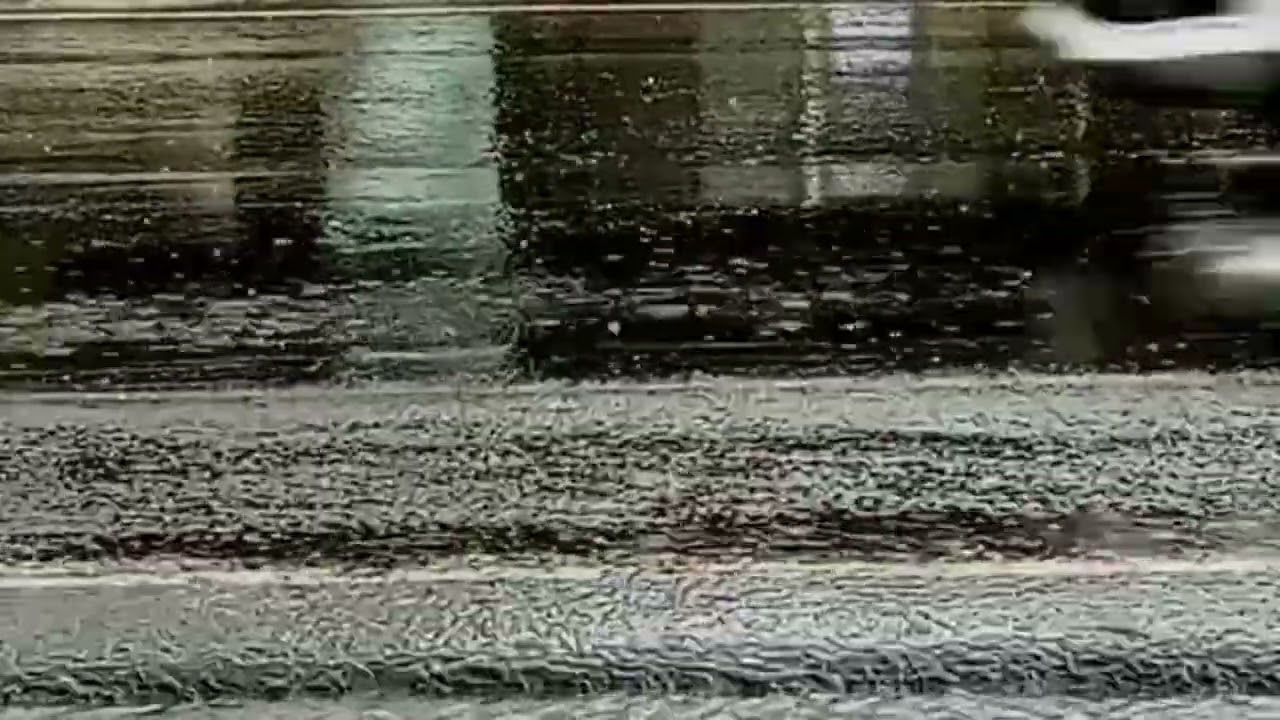 Night Rain by the Road | Traffic Sounds for Sleep