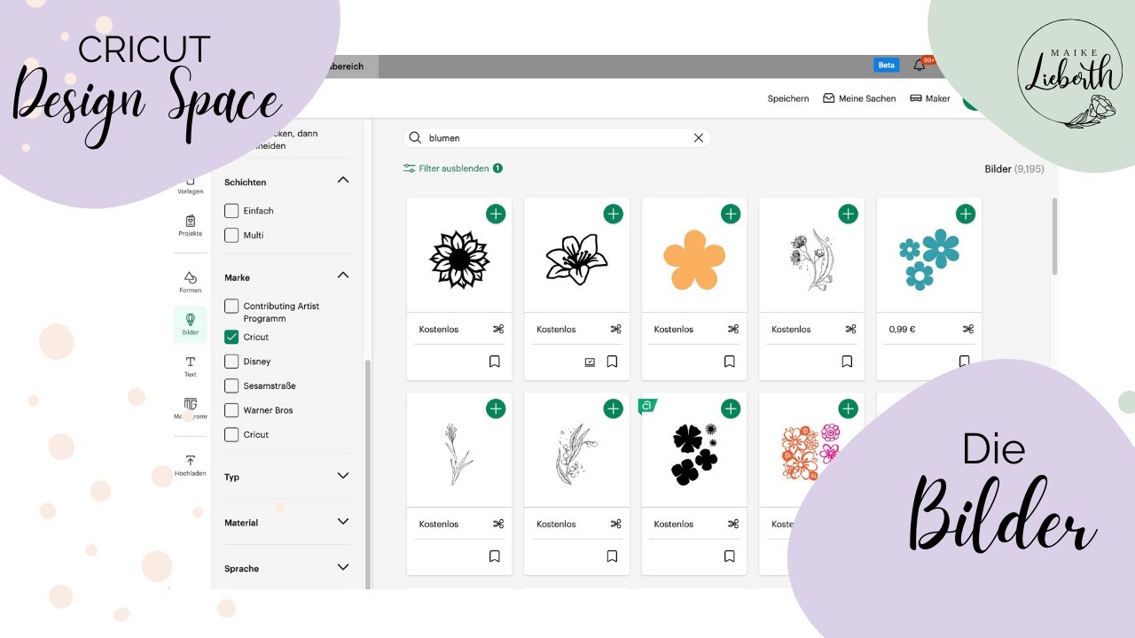 Design Space - Finde passende Bilder für dein Projekt und warum du keine Elemente exportieren kannst