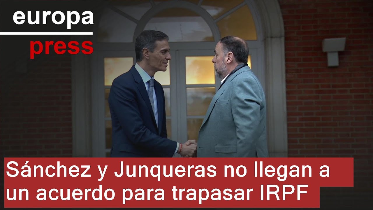 Sánchez y Junqueras se reunieron en Moncloa, una cita que no desbloqueó el traspaso del IRPF