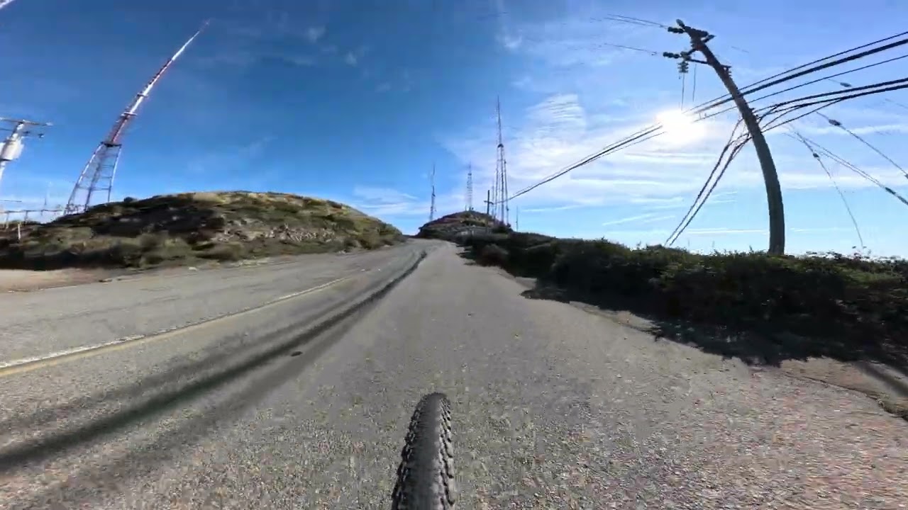 Biking up San Bruno Mountain: final push to the summit