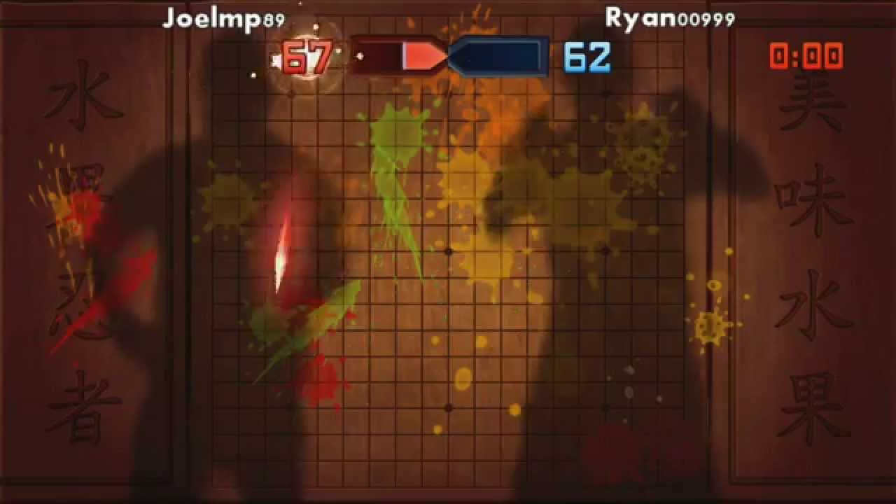 Split Screen Challenge #7 Fruit Ninja Kinect