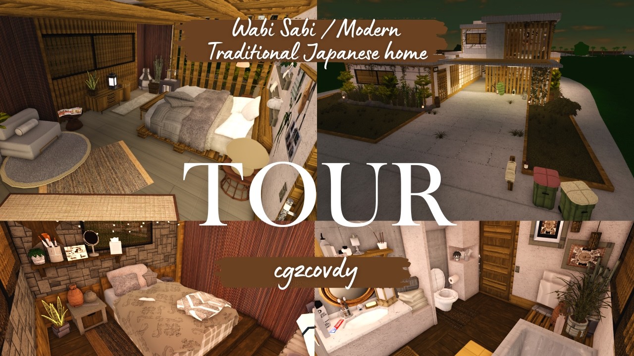 Wabi Sabi / Modern Traditional Japanese home,  TOUR | BLOXBURG