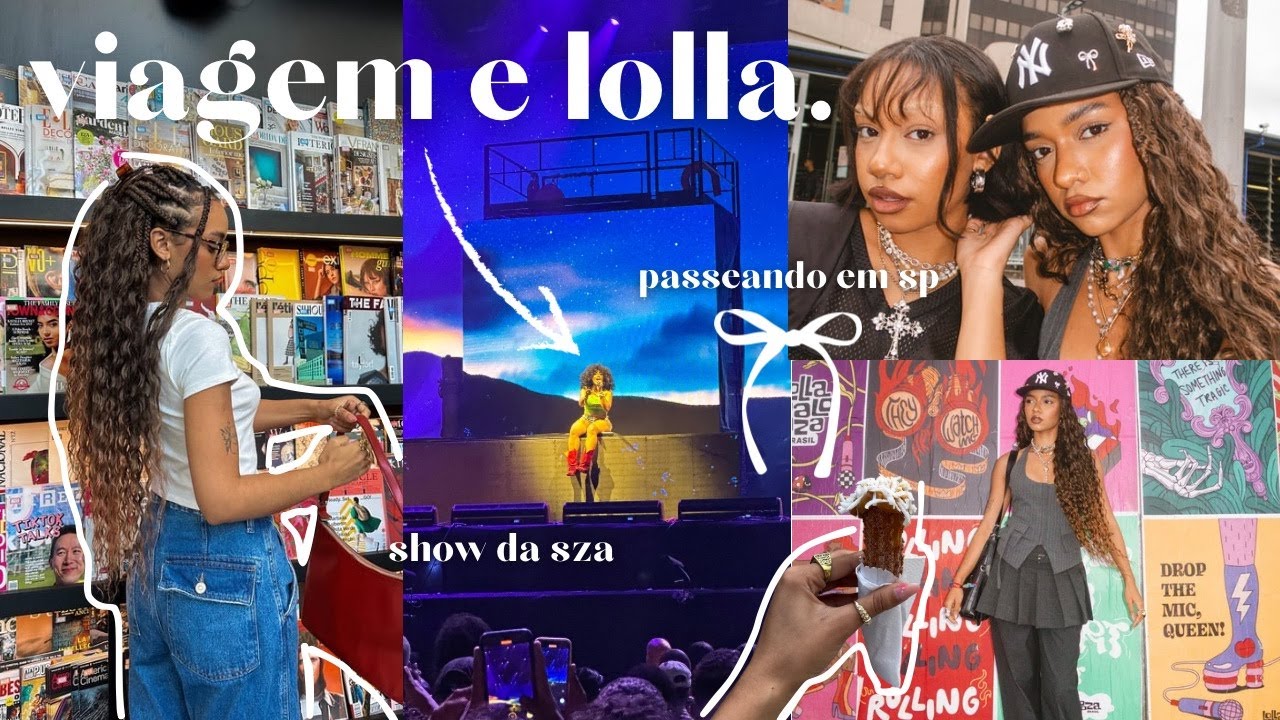 Viajando para ir no lollapalooza, show da sza, passeando por sp... ☁️🎧🎀
