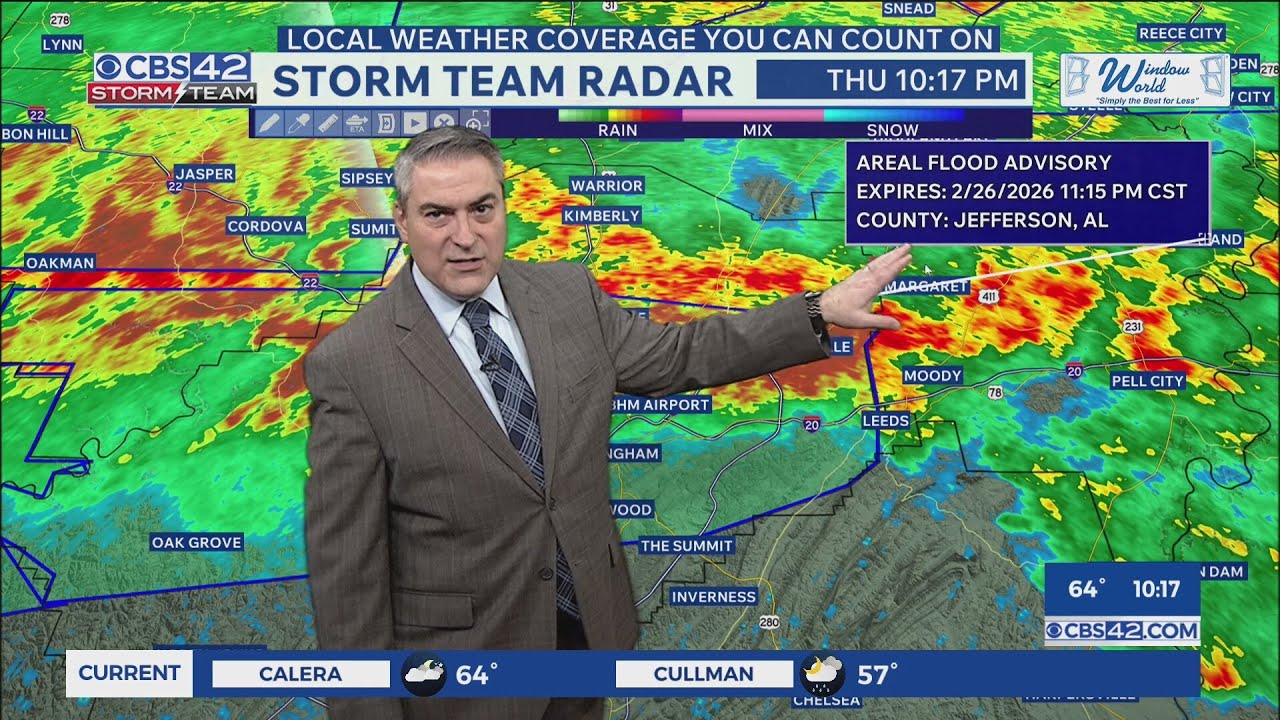 Storms End Overnight, Fantastic Weather Returns Friday Through the Weekend - CBS42 News @ 10pm