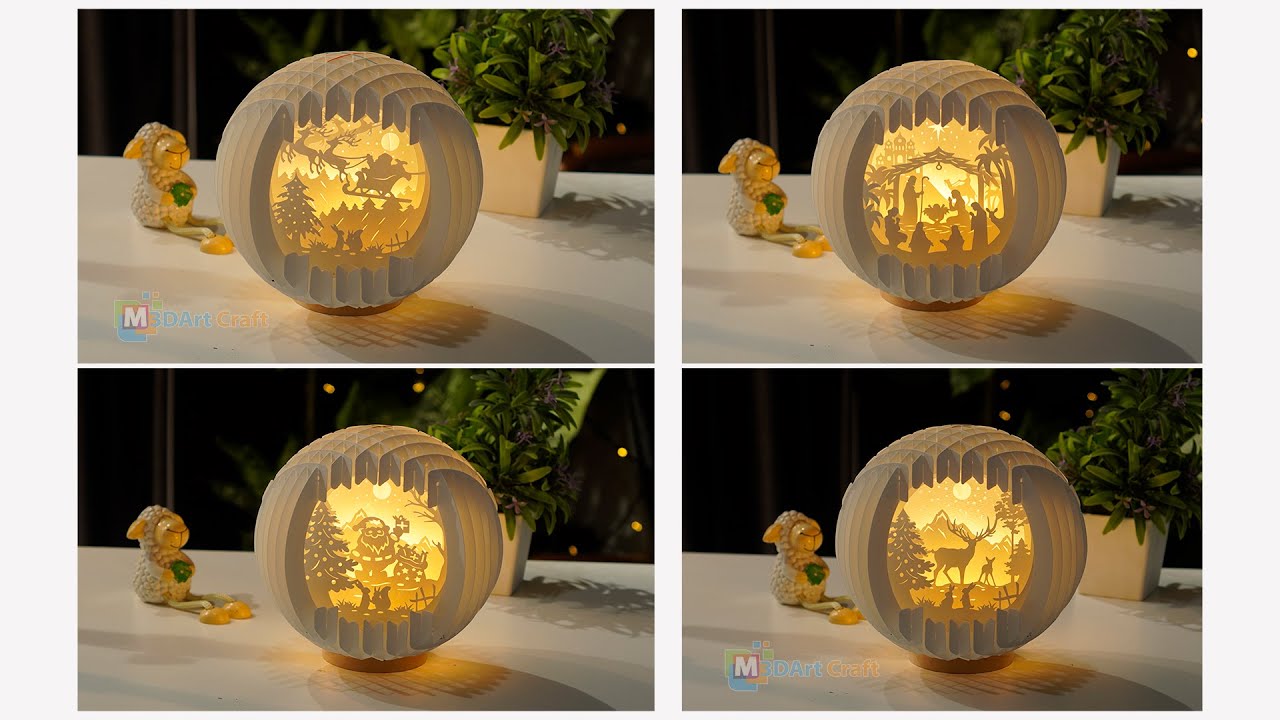 How to make a sphere pop up | Christmas Decor, Christmas night lights SVG for Cricut Projects