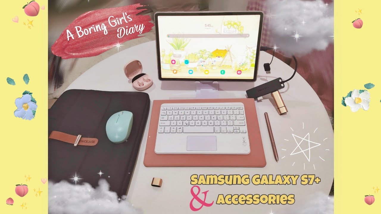 Aesthetic Unboxing Samsung Galaxy Tab S7+ & Accessories | A Boring Girl's Diary