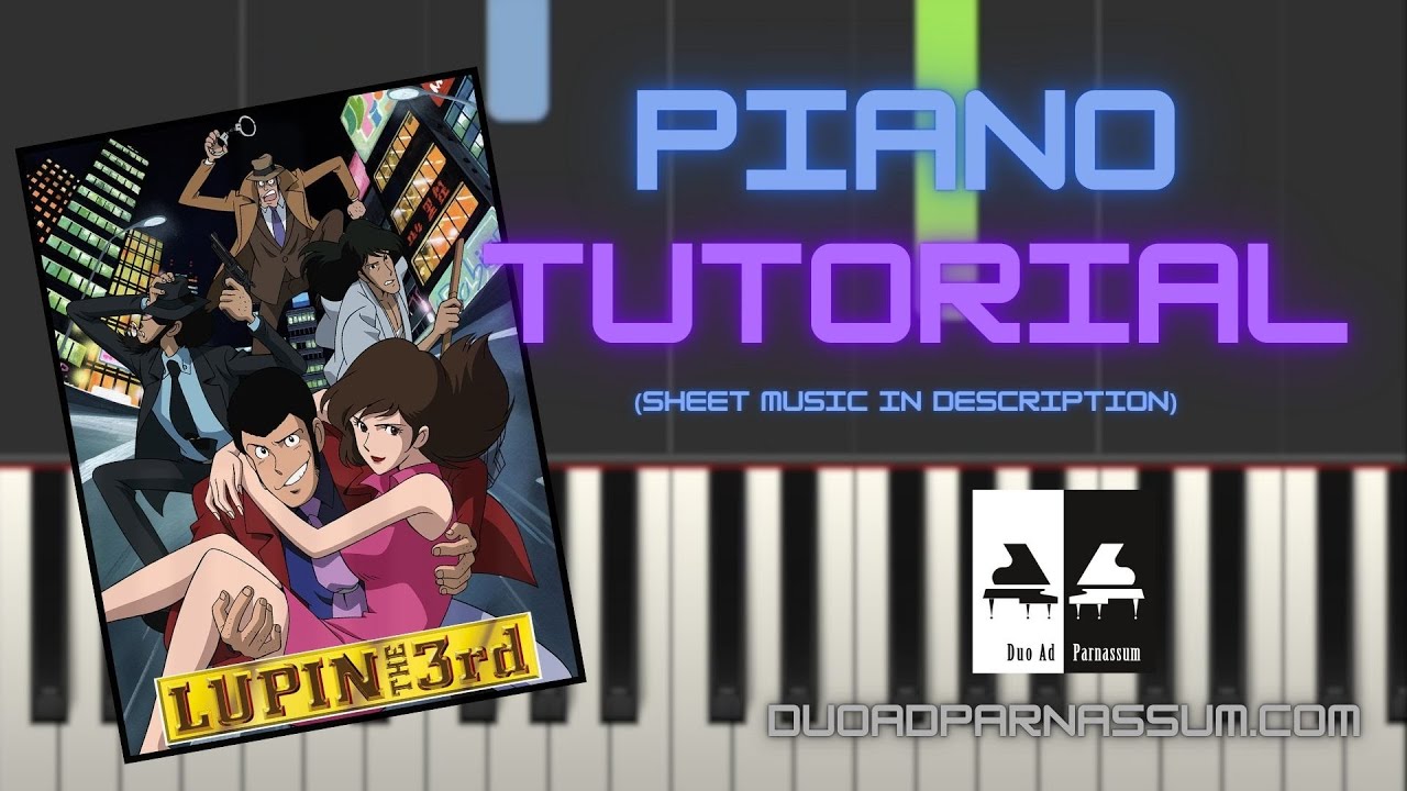 Lupin III theme easy piano tutorial arranged by Biagio Lo Cascio + sheet music