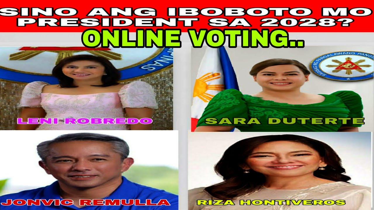 ONLINE SURVEY: SINO GUSTO MO MAGING PRESIDENT SA 2028?! VOTE NA..