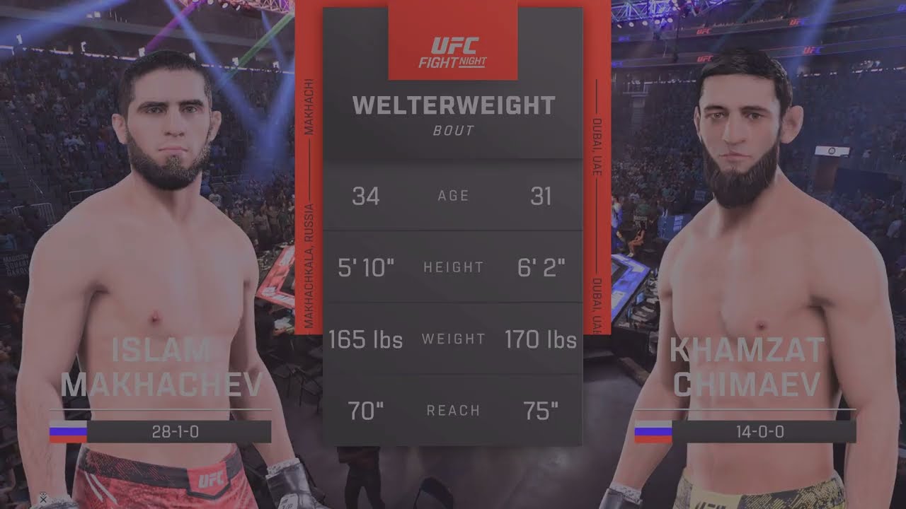EA SPORTS UFC 5 Islam vs Khamzat ai legendary fighter 