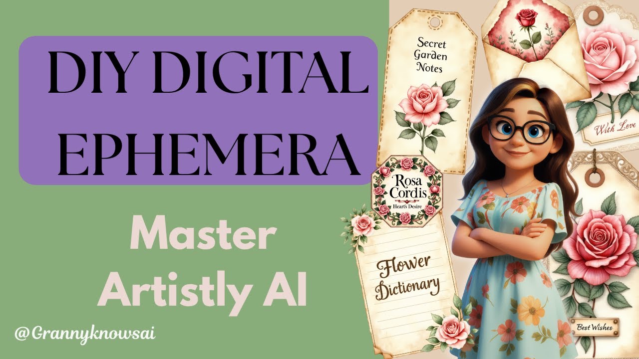 How to Create Digital Junk Journal Ephemera with Artistly AI (Easy Tutorial!)
