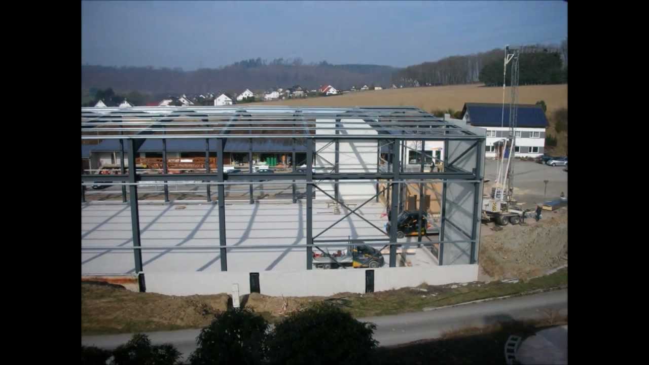 Gewerbebau - Errichtung der Winterhoff Holzrahmenbau Produktionshalle im Zeitraffer