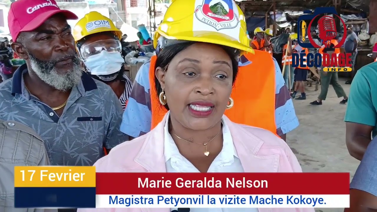 Majistra Marie Geralda Nelson vizite Mache Kokoye pou pèmèt machann yo tounen vin vann nan mache a
