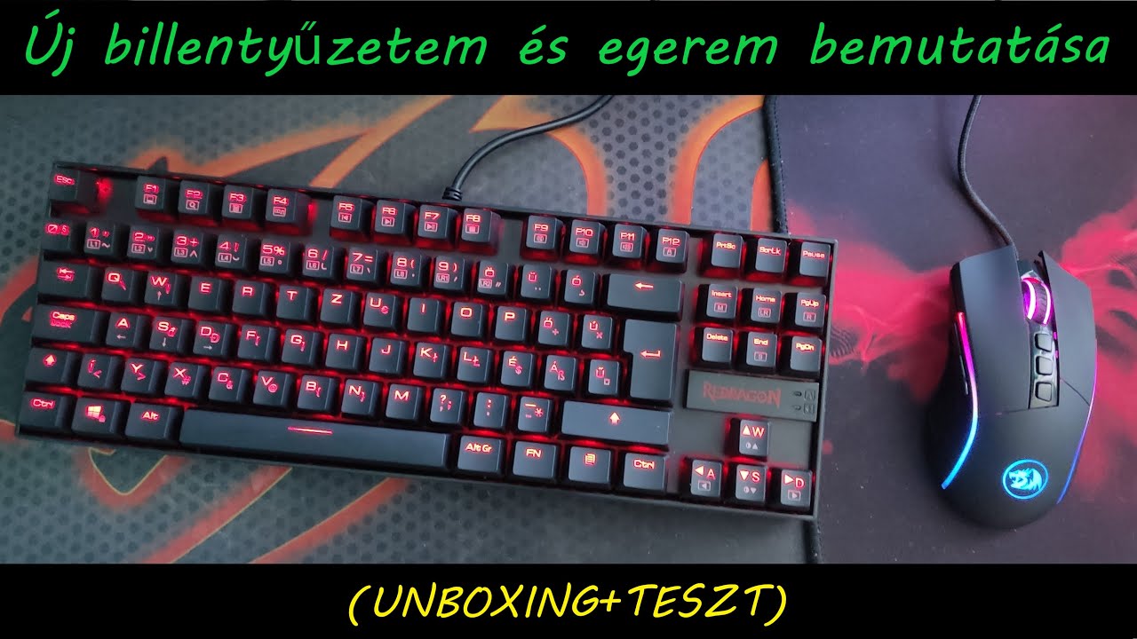 Új billentyűzetem és egerem bemutatása (UNBOXING+TESZT)