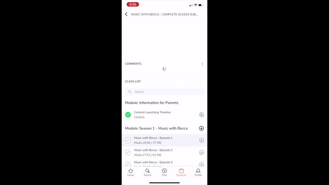 How do I use Hotmart Sparkle to watch Music with Becca?