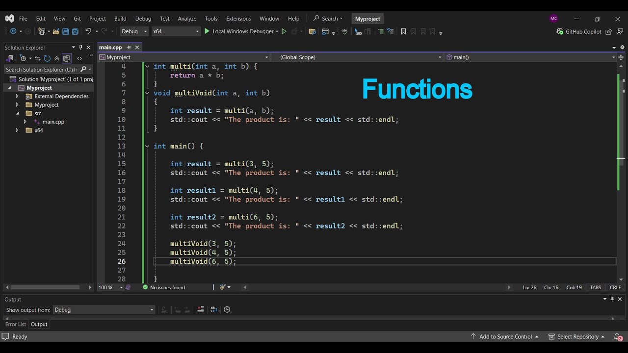 C++ for Beginners(Slow & Simple)Lesson [4]: C++ basic Functions