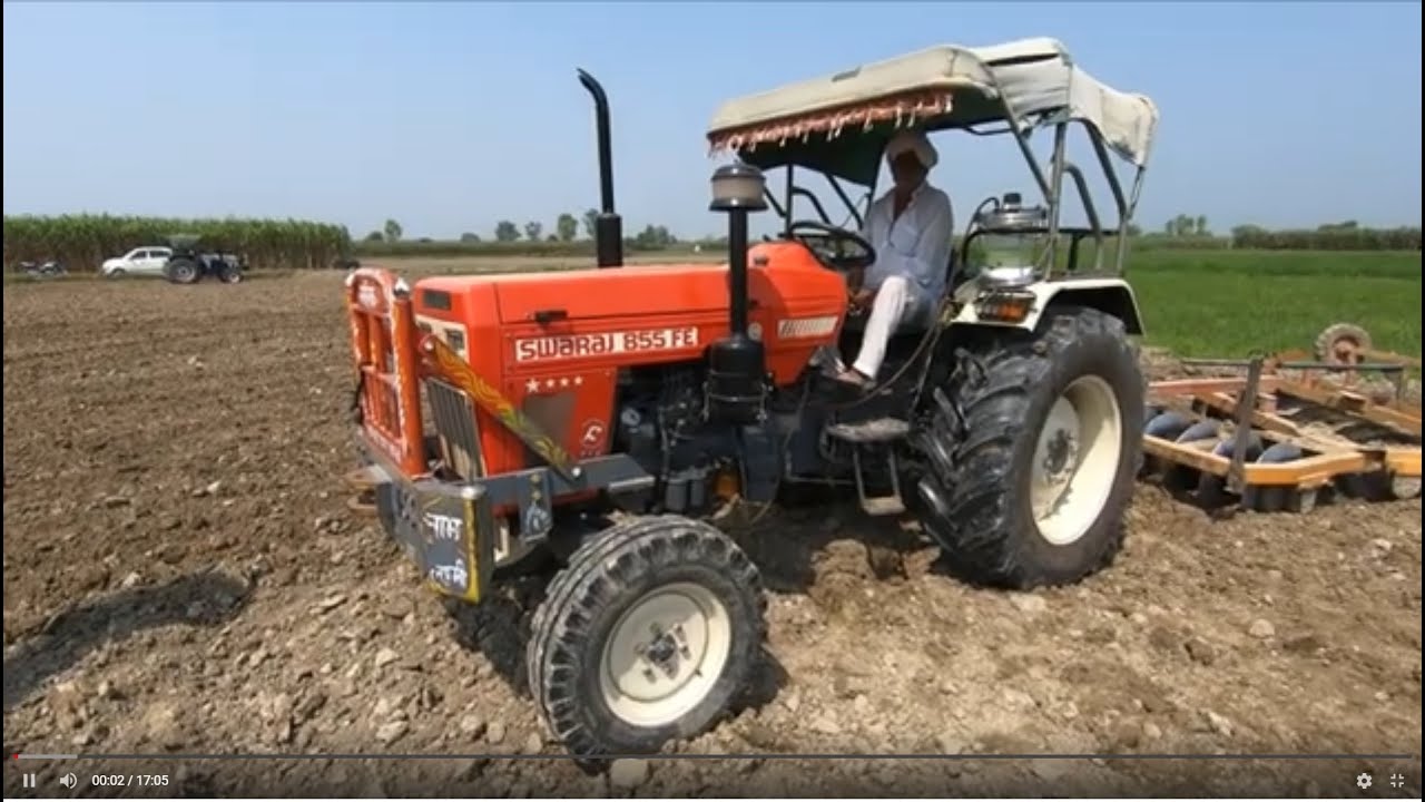 किसान का गुस्सा जायज है Swaraj 855 tractor 1700 rpm mileage test with 18 Disc harrow in gandhra