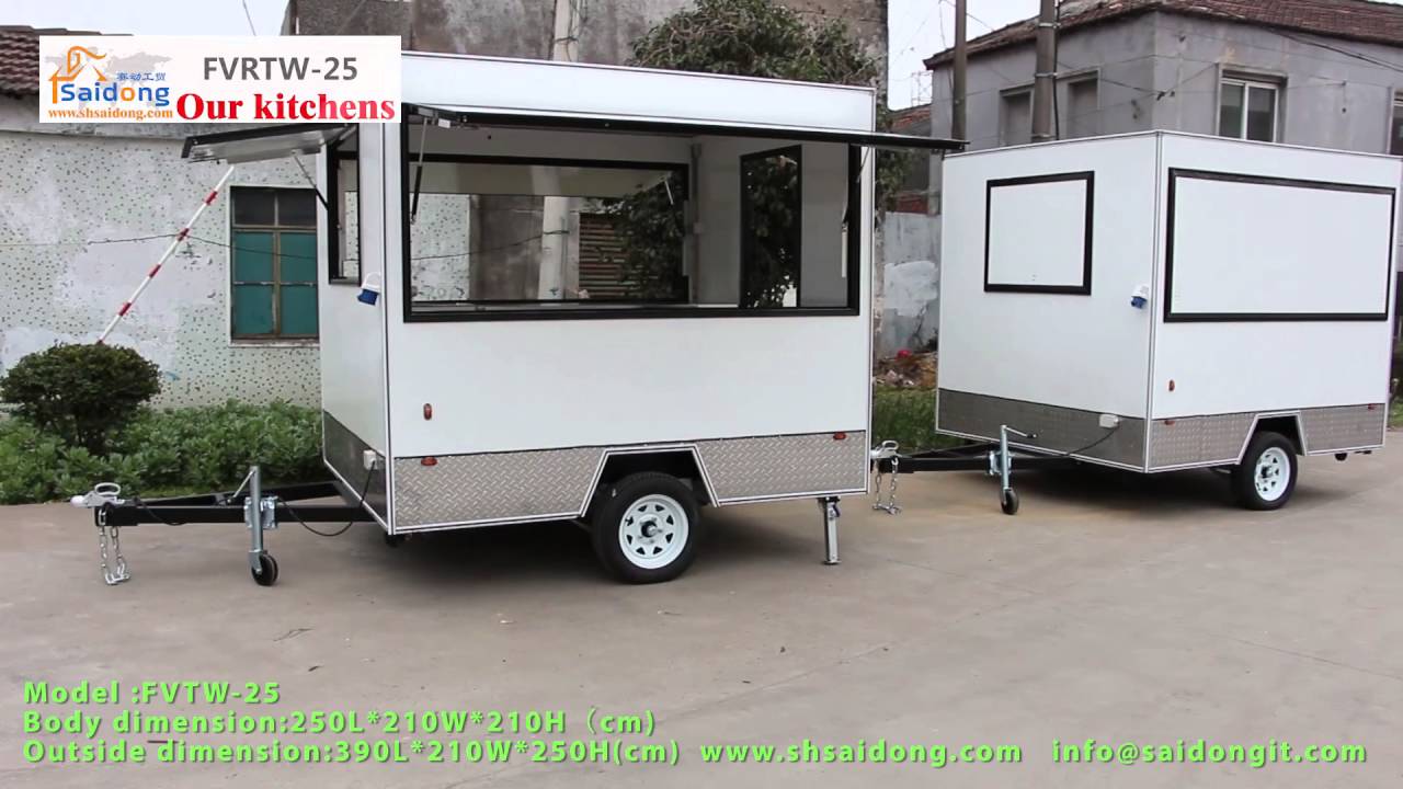 How to Build New Zealand standard food trailer/food carts/ vending carts,