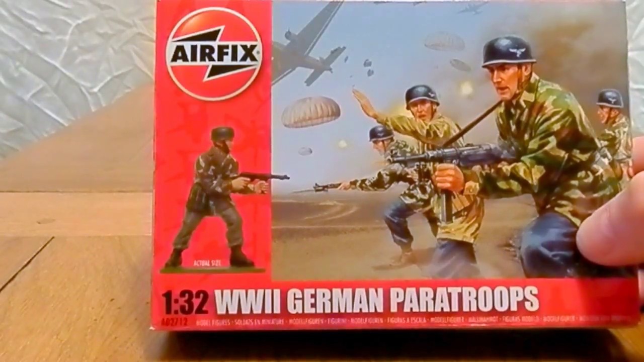 Обзор пластикового солдата: AIRFIX 1:32 НЕМЕЦКИЕ ПАРАВШИНЫ (Deutsche Fallschrimjäger)