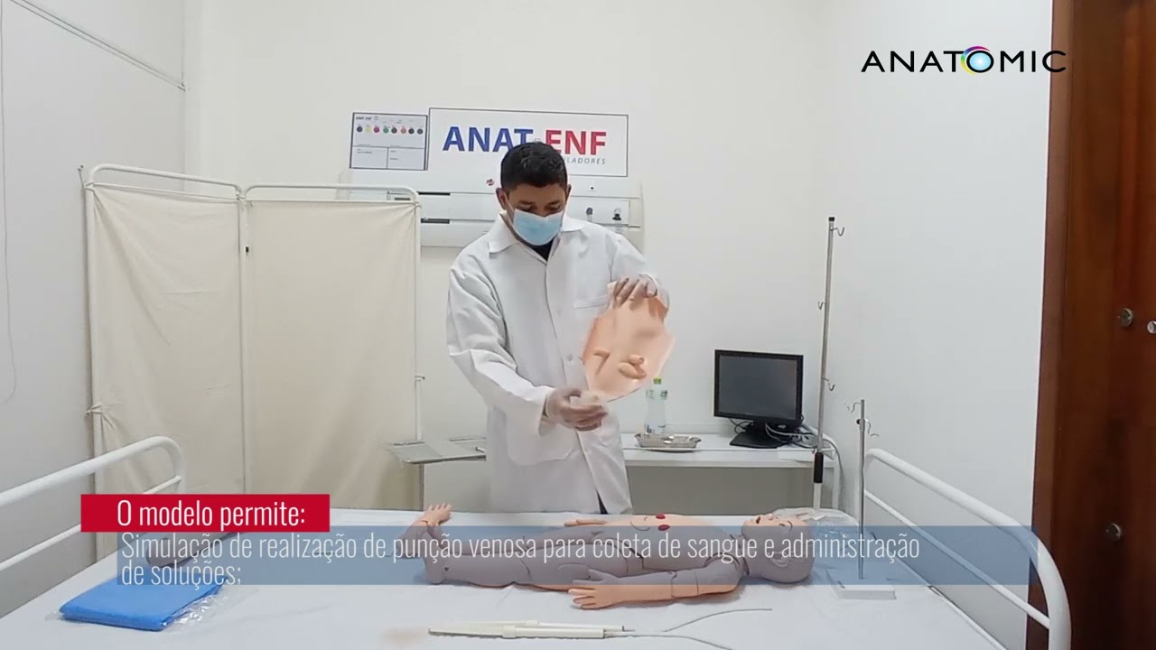 Manequim Infantil, Bissexual, Simulador para Treino de Enfermagem - TZJ-0504