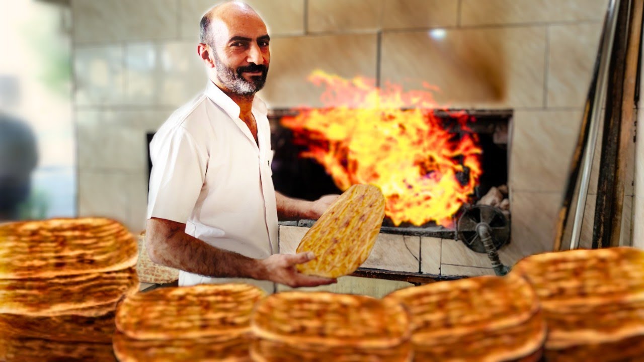 Watch us bake the most popular bread in Iran! |Baking Bread in IRAN