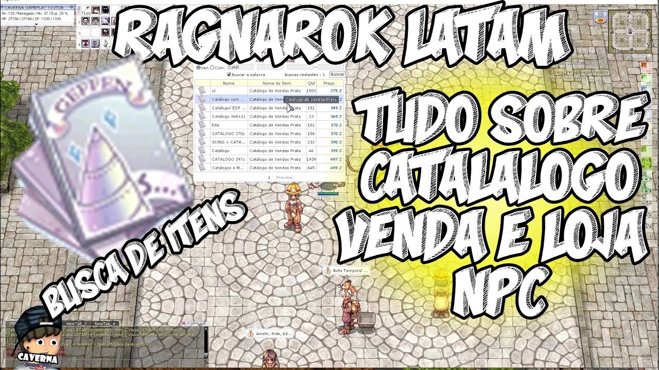 RAGNAROK LATAM: TUDO SOBRE CATALOGO DE VENDAS DE PRATA E DE LOJA, ONDE COMPRAR EM NPC 2025  APRENDA