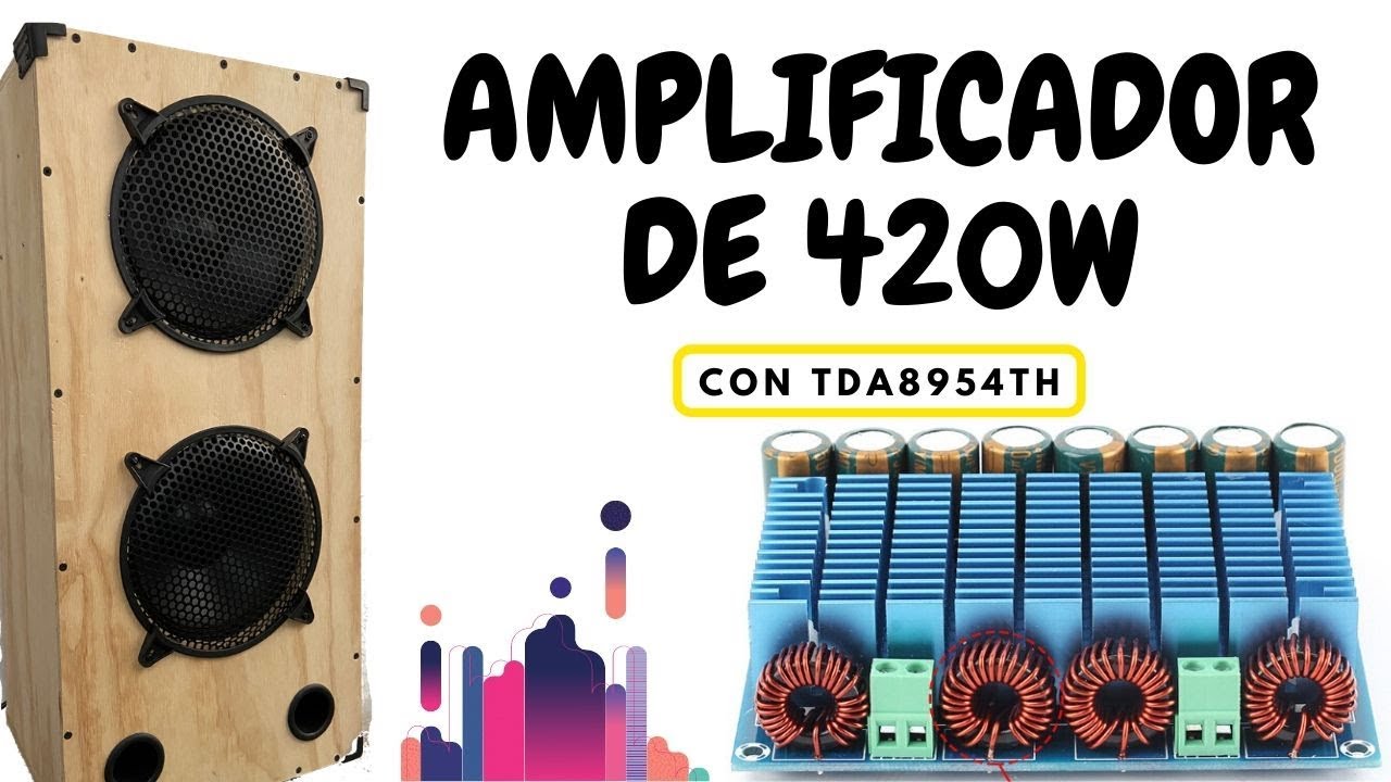 Amplificador de audio estéreo de 420W con TDA8954TH