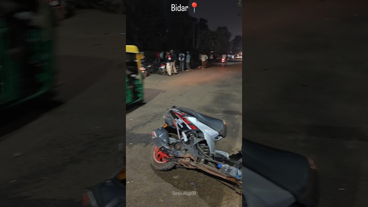 Gandhi gunj road Big scooty accident #bidar #accident #news #youtube