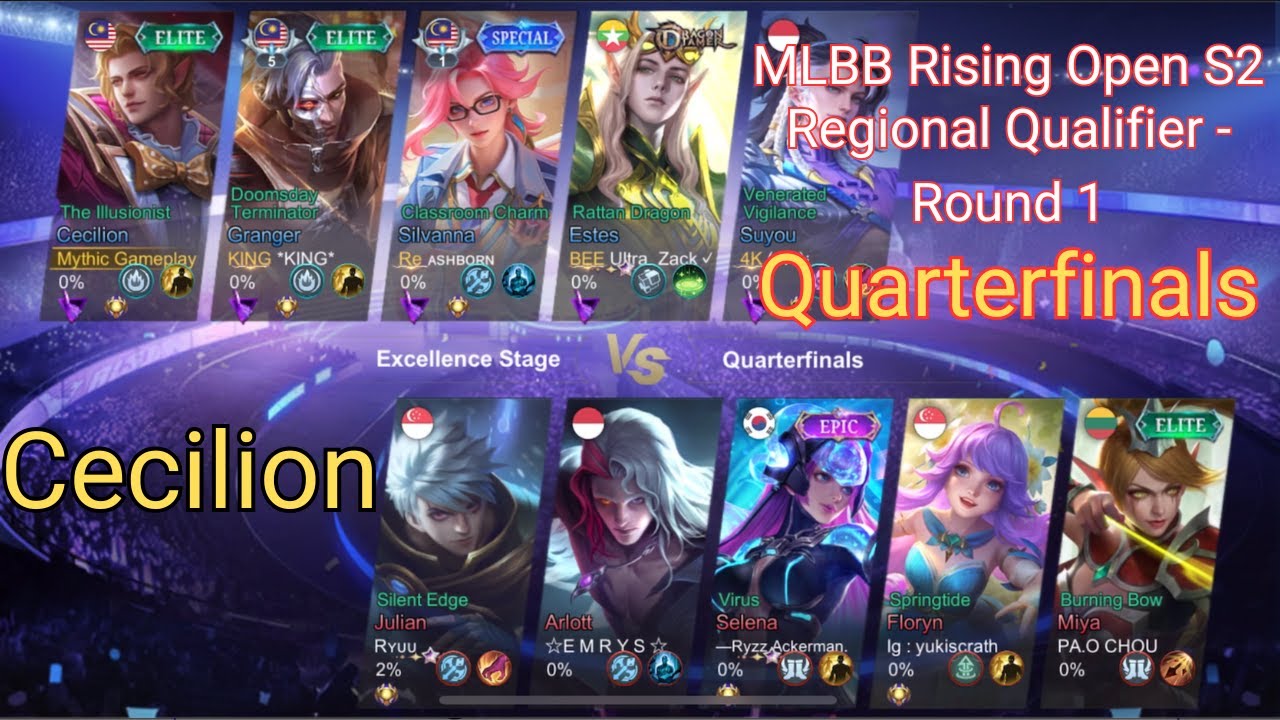 MLBB Rising Open S2 - Regional Qualifier - Round 1 - Quarterfinals - Cecilion #MLBB #MythicGameplay