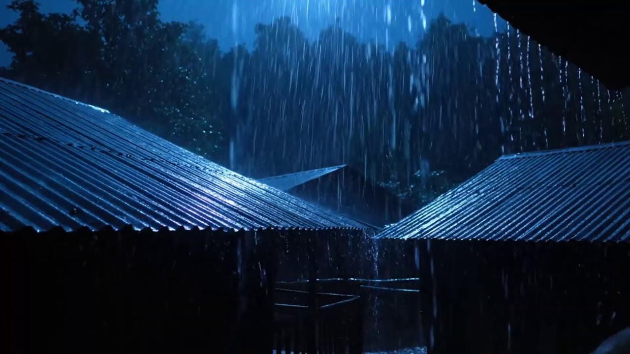 No Ads Rain on Roof Sounds for Sleeping 🌧️ ASMR Rain & Thunder for Relaxing Sleep
