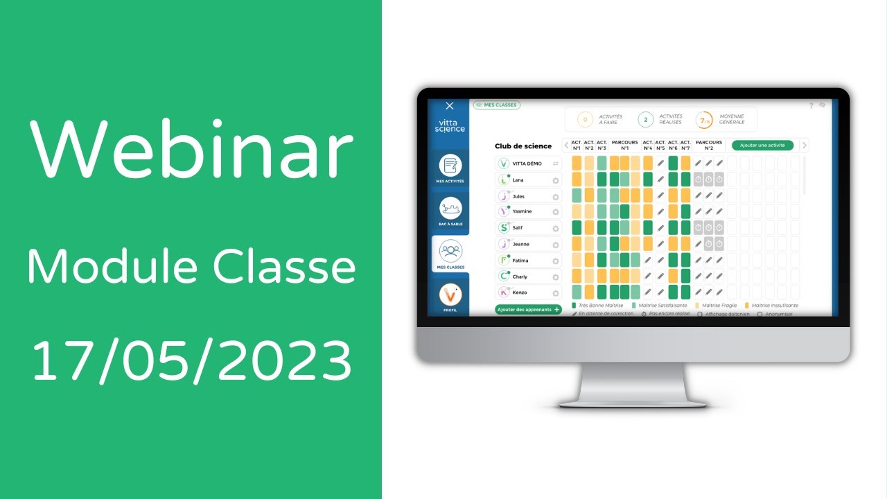 Webinaire Module Classe de Vittascience - 17 mai 2023