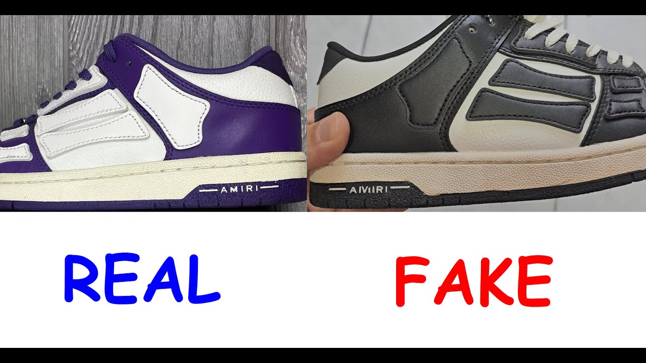 Real or fake Amiri skeleton sneakers. How to spot fake Amiri skel - top low shoes