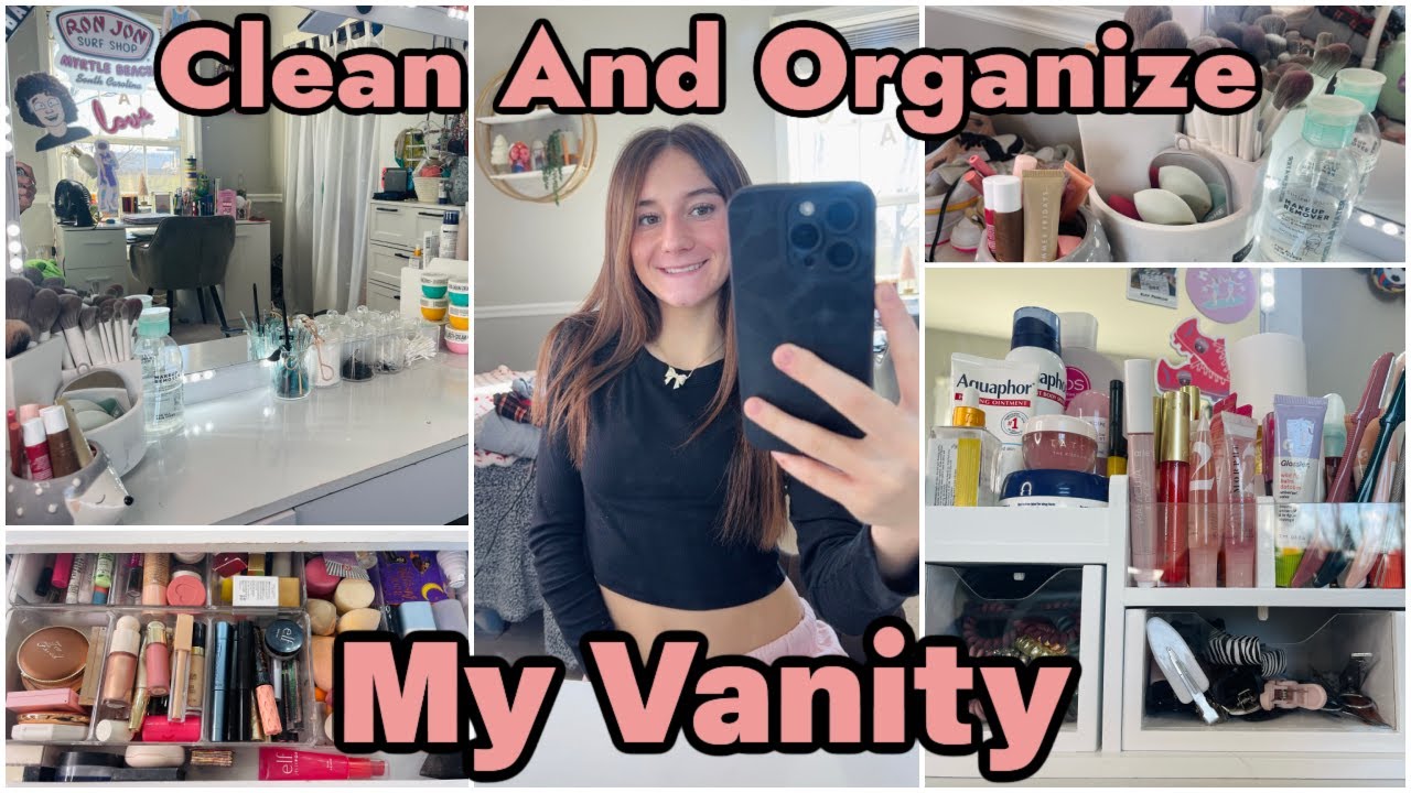 CLEAN AND ORGANIZE MY VANITY WITH ME 2025