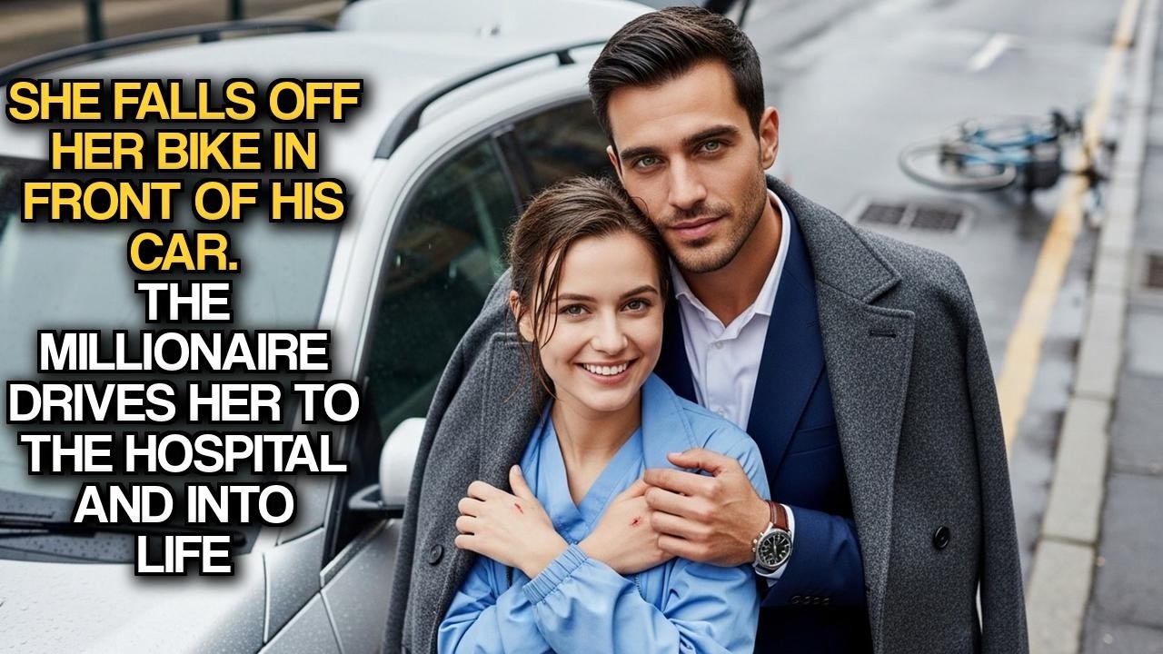 She Falls Off Her Bike in Front of His Car. The Millionaire Drives Her to the Hospital and Into Life