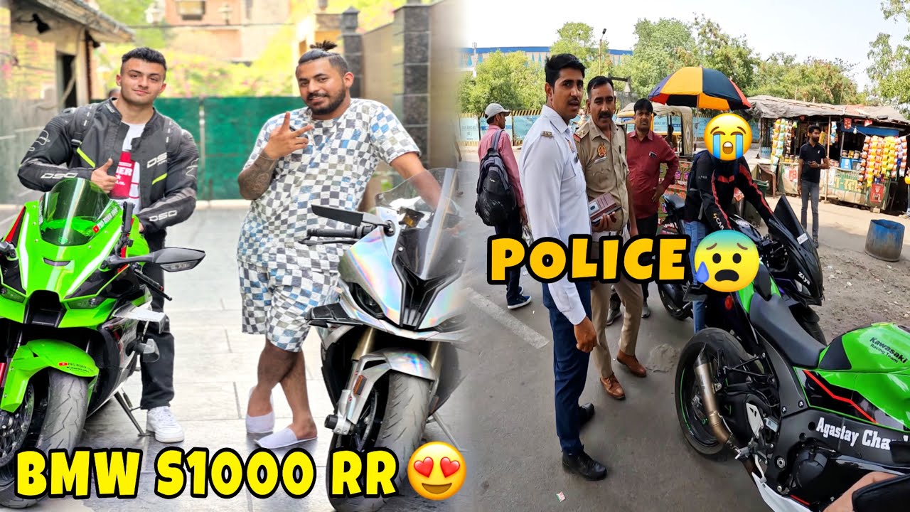 Finally Apni Zx10r Ke Sath Delhi Ride Shuru Ho Gai 😍 & UP Police Ne Rok Liya 😰 BMW S1000RR Exhaust