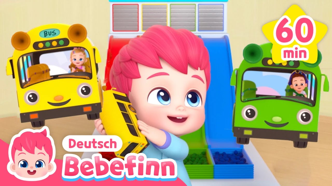 [TOP20] Farben-Bus + Baby Auto + Farbenzug-Lied | Mix | Bebefinn Deutsch - Kinderlieder