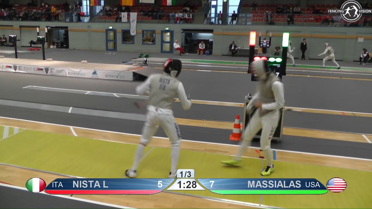 2018 138 T08 03 M F Individual Bonn GER WC YELLOW MASSIALAS USA vs NISTA ITA